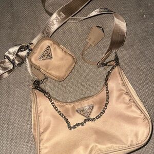 Prada Beige Shoulder Bag Set